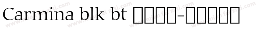 Carmina blk bt 常规斜体字体转换